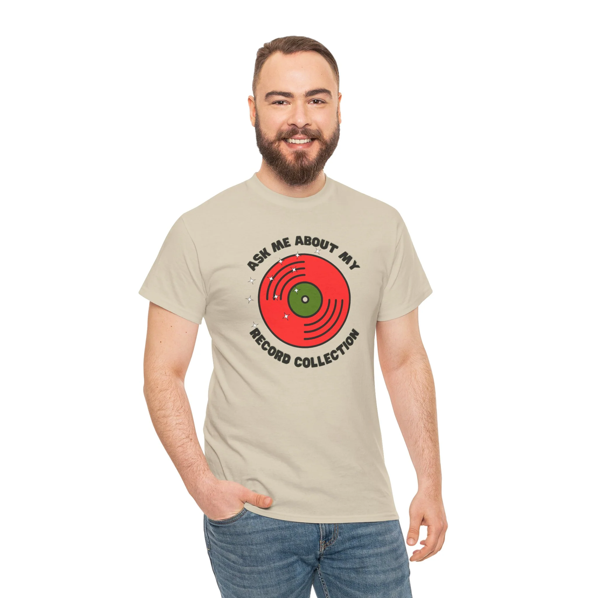 'Ask Me About My Record Collection' Men's T-Shirt - Image 33
