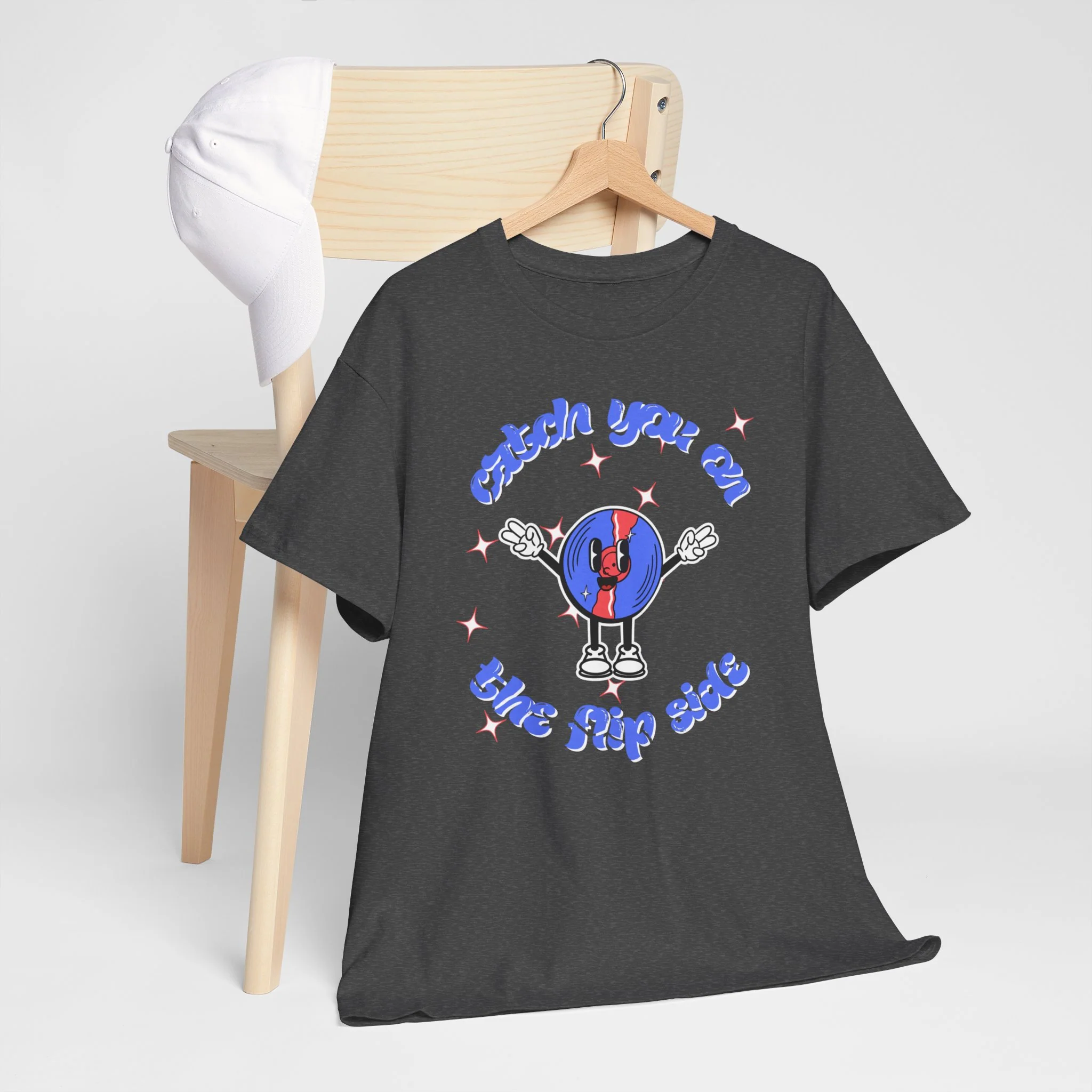 'Catch You On The Flip Side' Men's Vinyl T-Shirt - Image 22