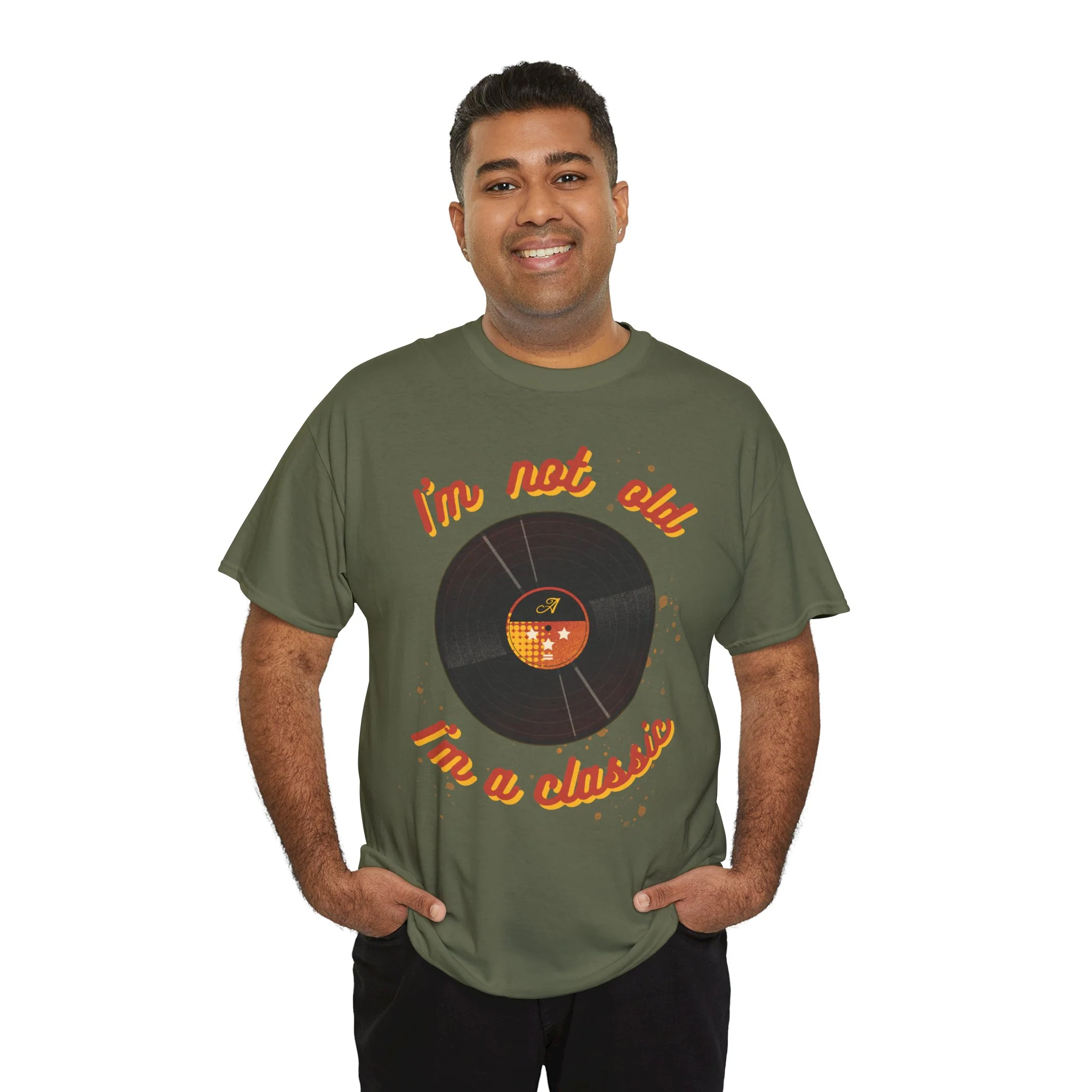 'I'm Not Old, I'm a Classic' Men's Vinyl Record T-Shirt - Image 12