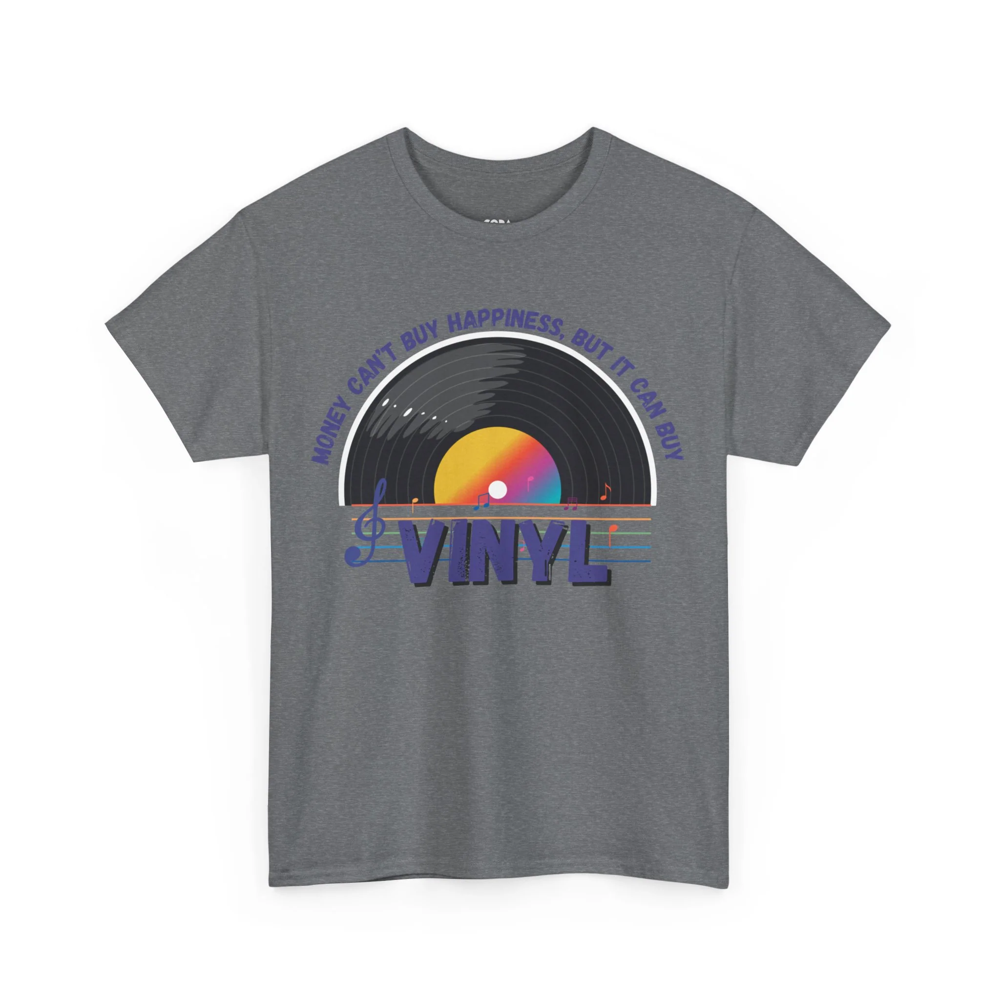 'Money Can't Buy Happiness, But It Can Buy Vinyl' Men's T-Shirt - Image 41